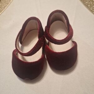 American Girl Velvet Burgundy Dress Shoes